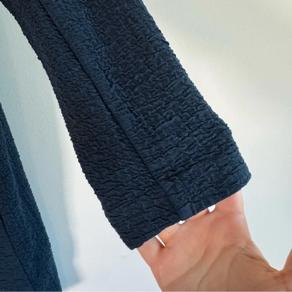 Eileen Fisher Organic Cotton & Tencel Pucker Stand Collar Long Jacket PS - Picture 8 of 13